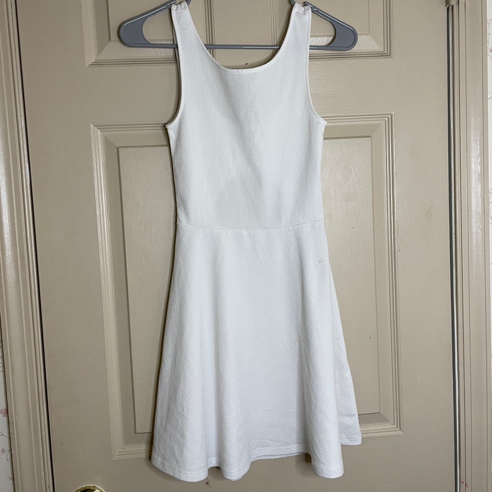 White skater dress